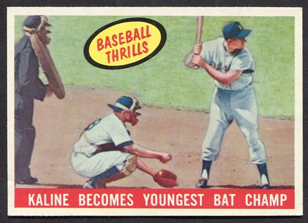 1959 Topps #463 Kaline Becomes Youngest Bat Champ Nrmt Centered