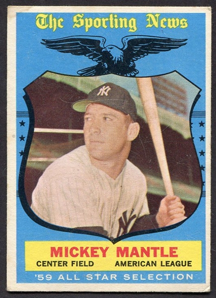 1959 Topps #564 Mickey Mantle All-Star VG/EX