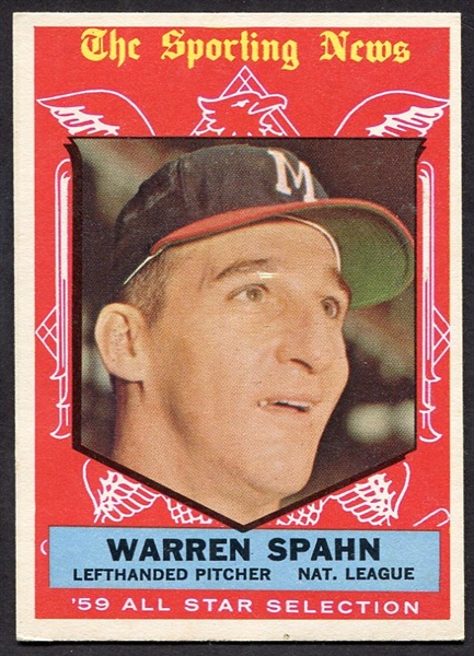 1959 Topps #571 Warren Spahn All-Star Nrmt