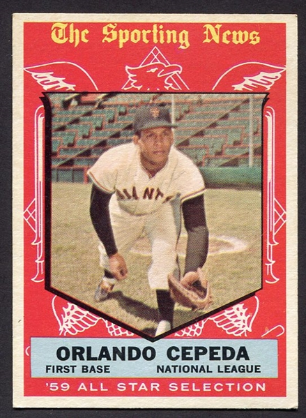 1959 Topps #553 Orlando Cepeda All-Star Ex+ Centered