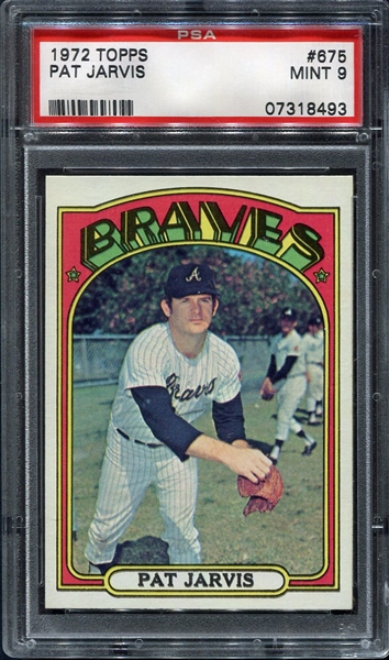 1972 Topps High-Number #675 Pat Jarvis PSA 9