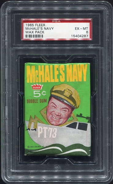1965 Fleer McHales Navy Unopened Wax Pack PSA 6