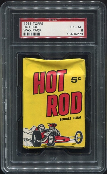 1965 Donruss Hot Rod Wax Pack PSA 6