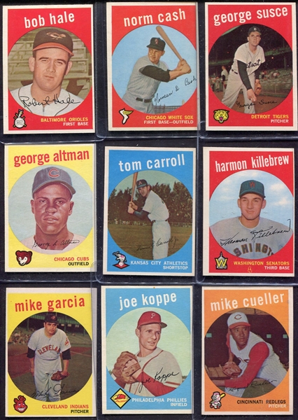 1959 Topps High-Number Lot of 48 Different Most EXMT+/-
