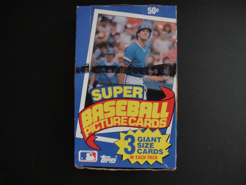 1985 Topps Super Baseball Picture Cards Full Box of 24 Packs