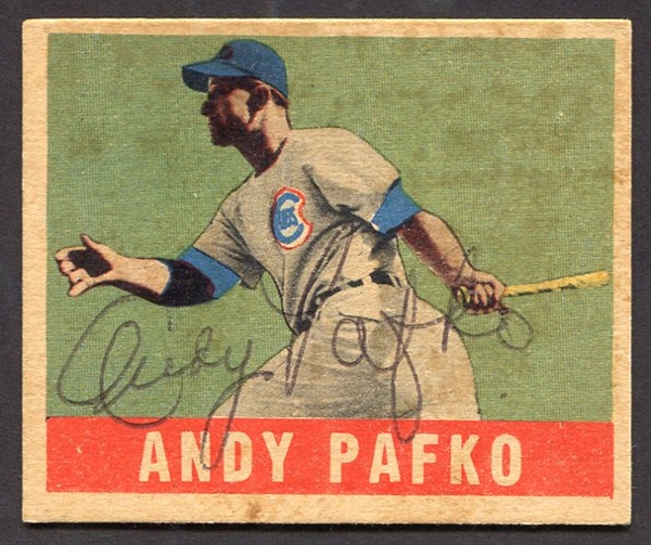 1949 Leaf #125 Andy Pafko Signed Card