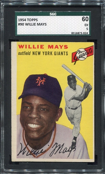 1954 Topps #90 Willie Mays SGC 60