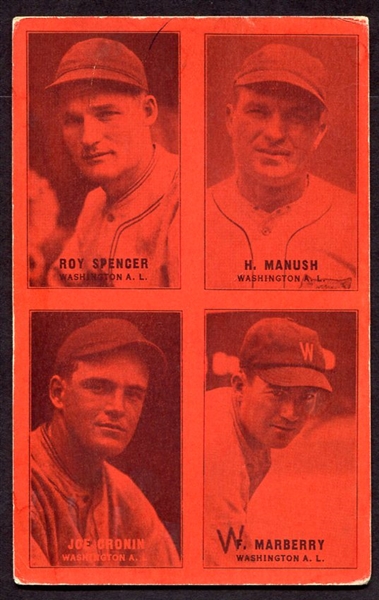 1931-32 Exhibits Joe Cronin Rookie Card