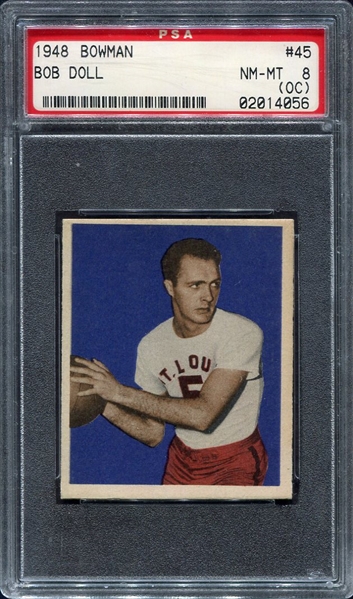 1948 Bowman Basketball #45 Bob Doll PSA 8 OC