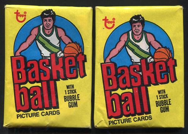 1978 Topps Basketball Unopened Wax Pack Lot of 2