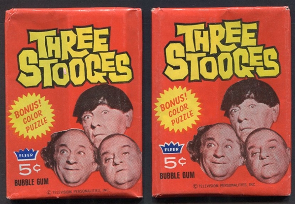 1966 Fleer Three Stooges Pair of Unopened Packs
