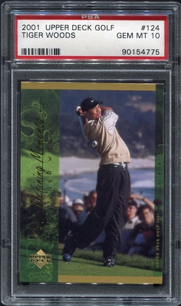 2001 Upper Deck Tiger Woods #124 PSA 10