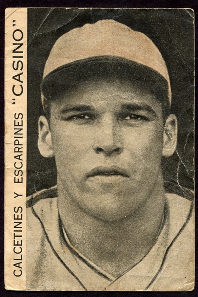 1945-46 Cuban Calcetines Y Escarpines Dick Sisler "Casino" Postcard