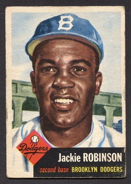 1953 Topps #1 Jackie Robinson Brooklyn Dodgers G+