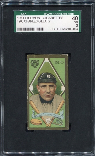 T205 Charles OLeary Detroit Tigers SGC 40