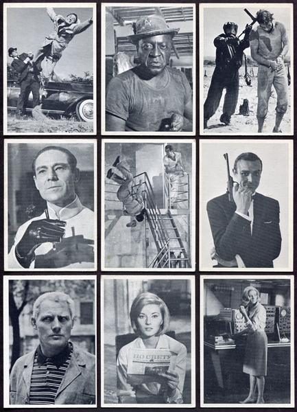 1965 James Bond Secret Agent Cards Lot of 39 Different