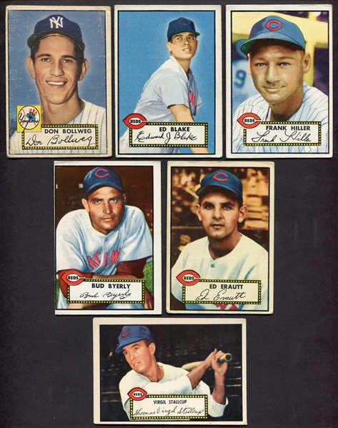 1952 Topps Lot of 6 Different