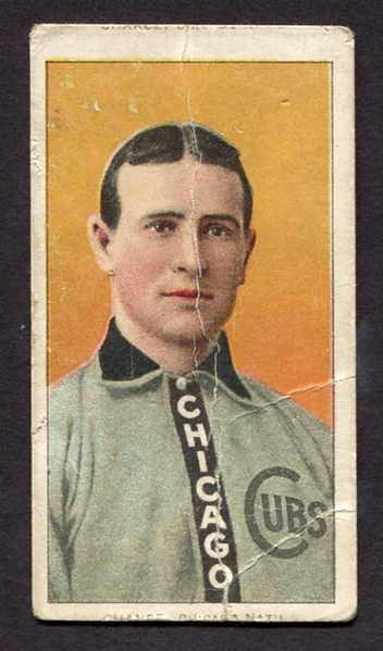 T206 Frank Chance Yellow Portrait Partial Name Top & Bottom
