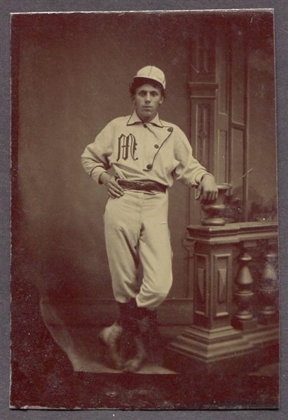 Circa 1870s Tintype of Baseball Player in Uniform
