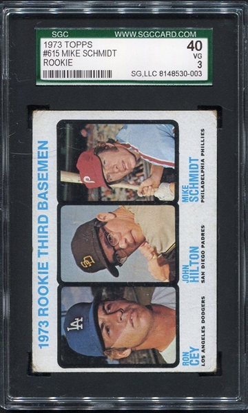 1973 Topps #615 Mike Schmidt Rookie Card SGC 40
