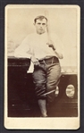 Circa 1870s CDV of Baseball Player in Uniform With Bat
