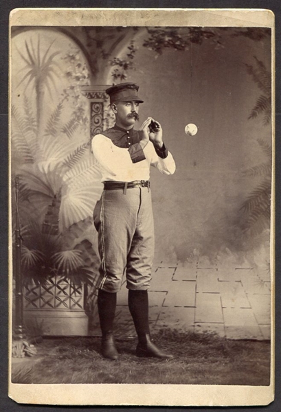 19th Century Baseball Player Cabinet Photo of Fredrick William Ricker