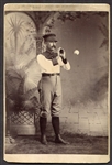 19th Century Baseball Player Cabinet Photo of Fredrick William Ricker