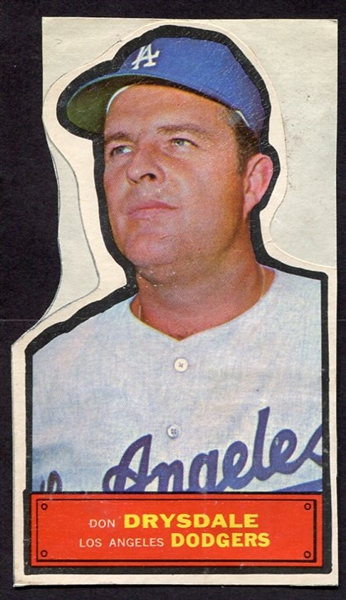 1968 Topps Action All-Star Sticker Don Drysdale