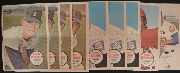 1967 Topps Baseball Posters Lot of 39 Assorted w/HOFers