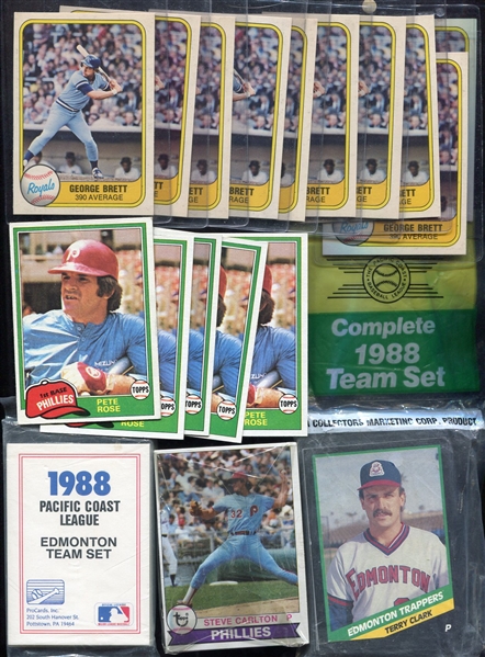 1970s-1980s Lot of Various Issues Baseball Football & Non-Sports