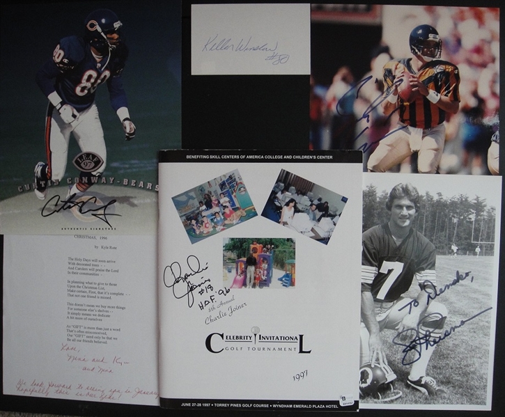 Football Autograph Collection Winslow Theisman Rote Joiner and More