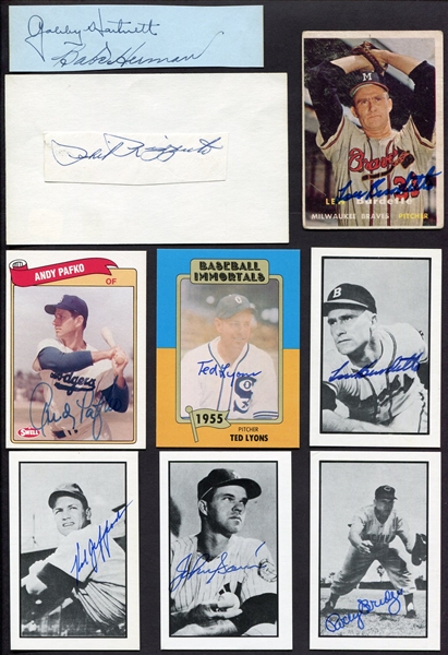 Autograph Collection of 15 Cards/Cuts/Pages