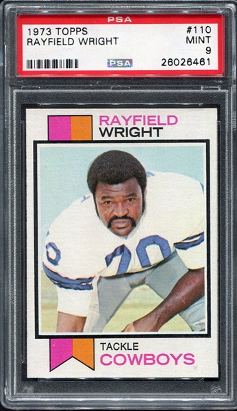 1973 Topps #100 Rayfield Wright Rookie Card PSA 9 Mint
