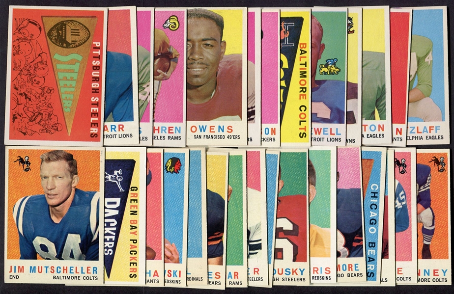 1959 Topps Football Lot of 29 Different Ex-Exmt
