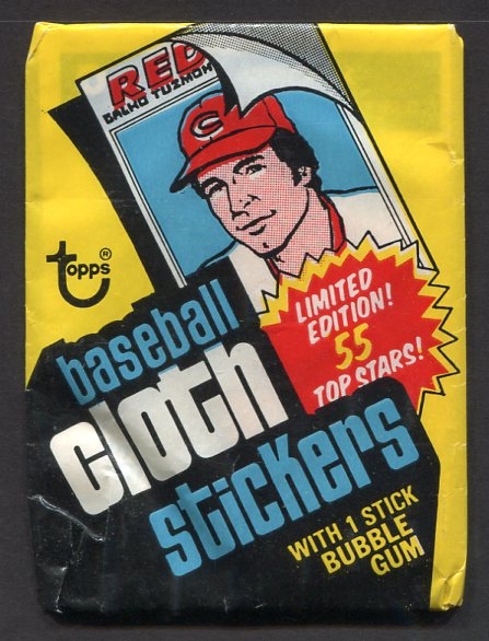 1977 Topps Cloth Stickers Unopened Wax Pack