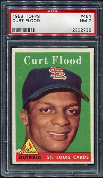 1958 Topps #484 Curt Flood Rookie Card PSA 7
