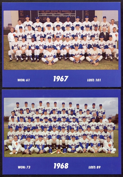 ATT/Wiz New York Mets Team Cards 1967-1976