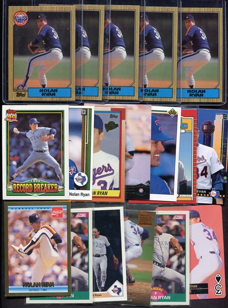 1980s-2000s Nolan Ryan Card Collection of 41 Mostly Different