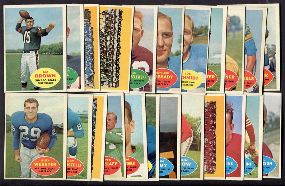 1960 Topps Football Lot of 23 Different Ex-Exmt w/HOFers