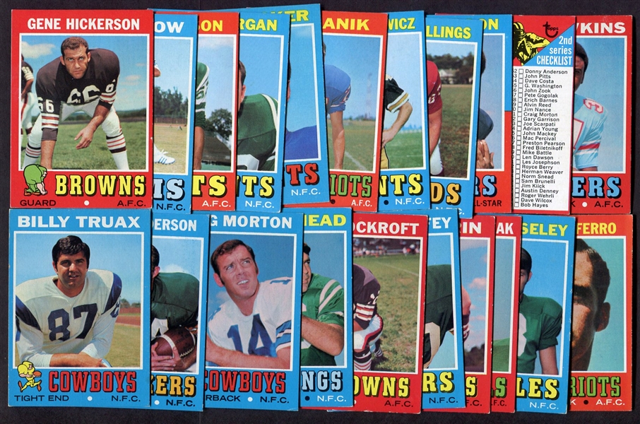 1971 Topps Football Lot of 21 Different Ex-Exmt