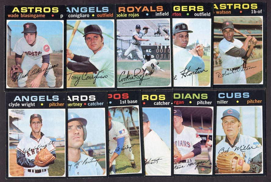 1971 Topps Lot of 11 Different Exmt/Nrmt
