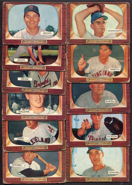 1955 Bowman High-Numbers Lot of 11 Different