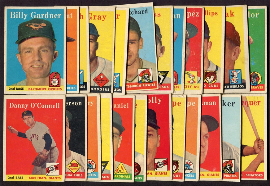 1958 Topps Lot of 24 Different