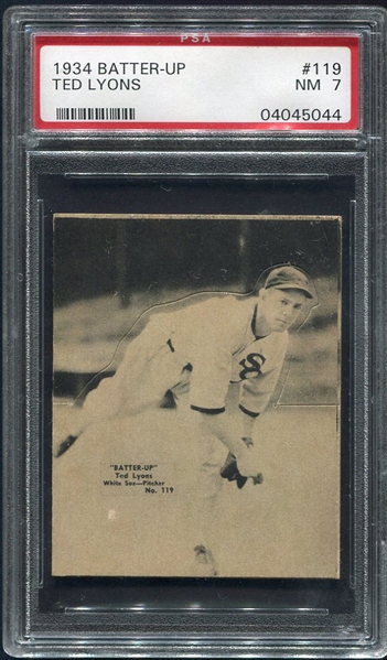 R318 1934-36 Batter-Up #119 Ted Lyons Chicago White Sox PSA 7