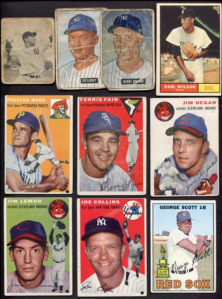 1940s-1960s Topps & Bowman Lot of 12 Different