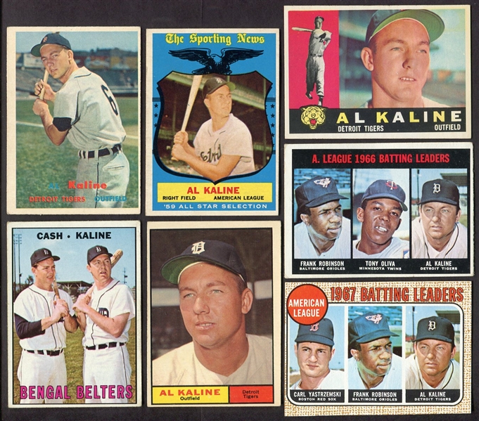 1957-1968 Topps Al Kaline Lot of 7 Different
