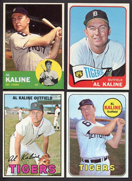 1963-1969 Topps Al Kaline Lot of 4 Exmt-Nrmt