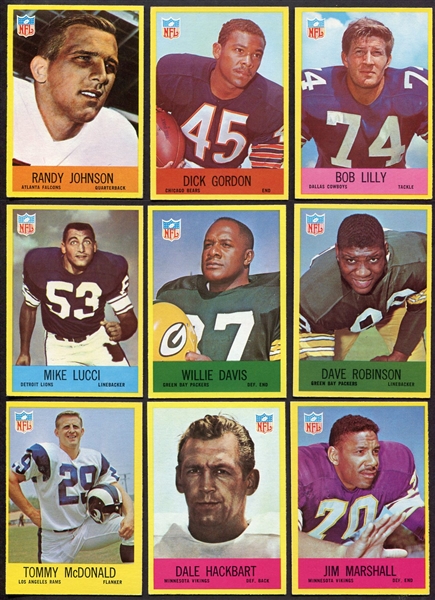 1967 Philadelphia Football Lot of 40 Ex-Nrmt w/HOFers