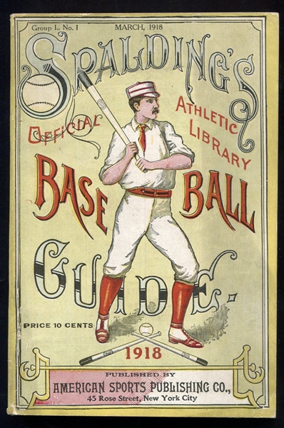 1918 Spaldings Base Ball Guide