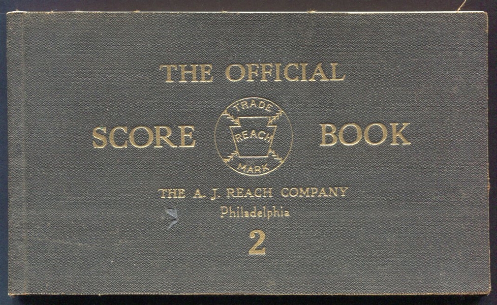 Early 1900s A. J. Reach Official Score Book 2